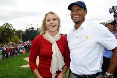 Lindsey Vonn and Tiger Woods