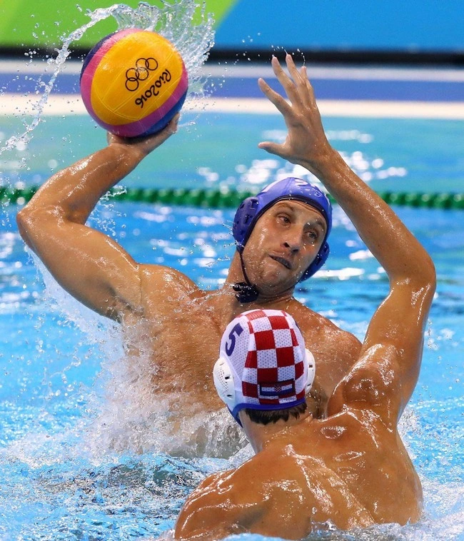 Water polo a sport not easy to play.